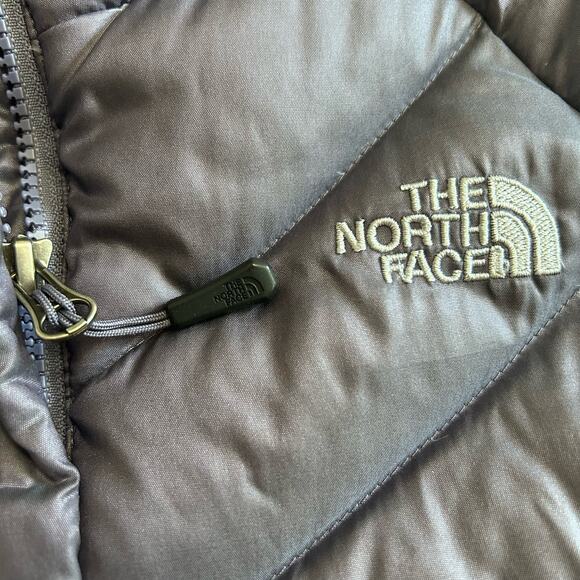 North Face 550 Puffer Vest Goose Down Metallic Purple Women's Small Nylon Zip - Picture 6 of 11